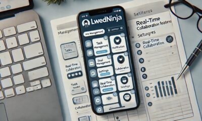 lwedninja app interface on a mobile screen with a modern, user-friendly design.