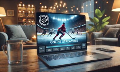 Streaming an NHL game using methstreams nhl with a vibrant hockey match on a digital screen.