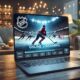 Streaming an NHL game using methstreams nhl with a vibrant hockey match on a digital screen.