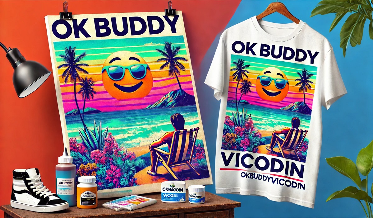 Okbuddyvicodin shirt featuring a bold, meme-inspired graphic design with a trendy and casual appeal.