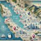 A detailed map highlighting Silicon Valley, showing major cities, tech hubs, and landmarks.