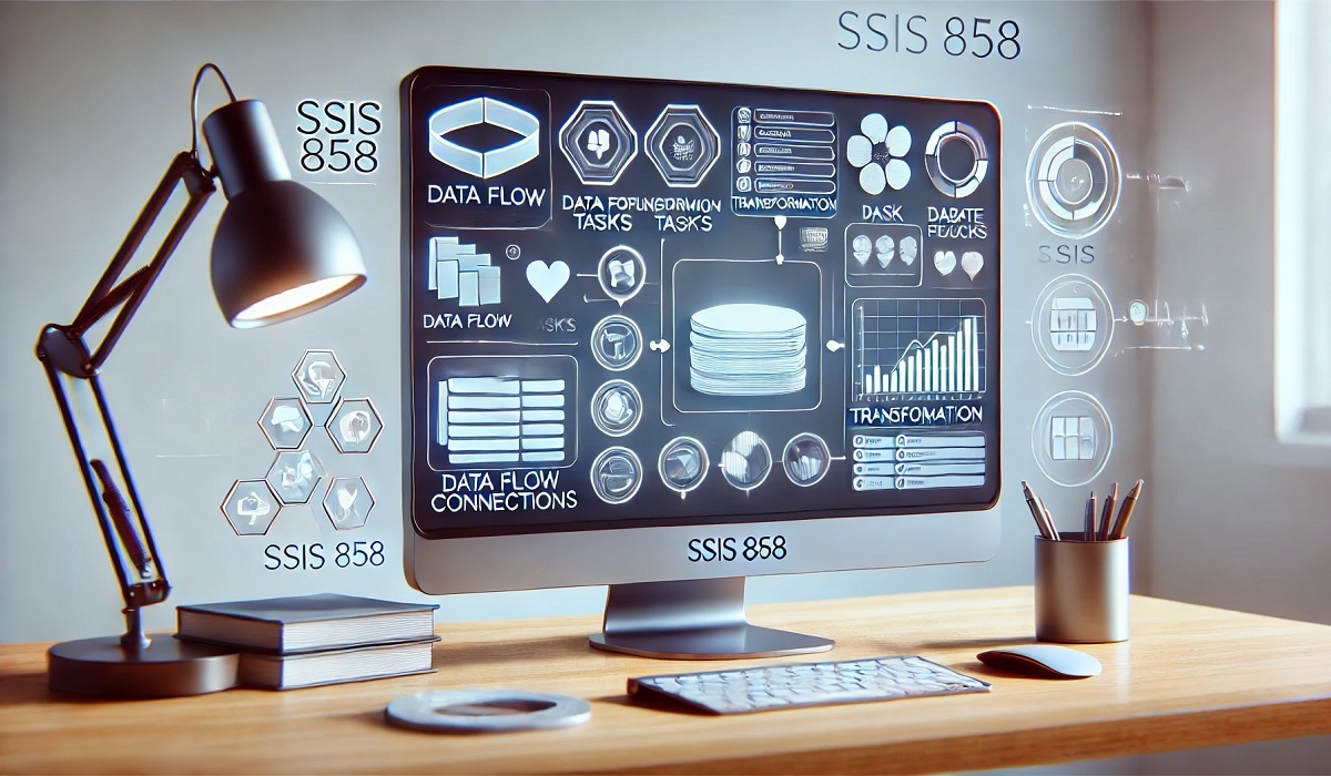 SSIS 858 interface on a computer screen showcasing data integration features.