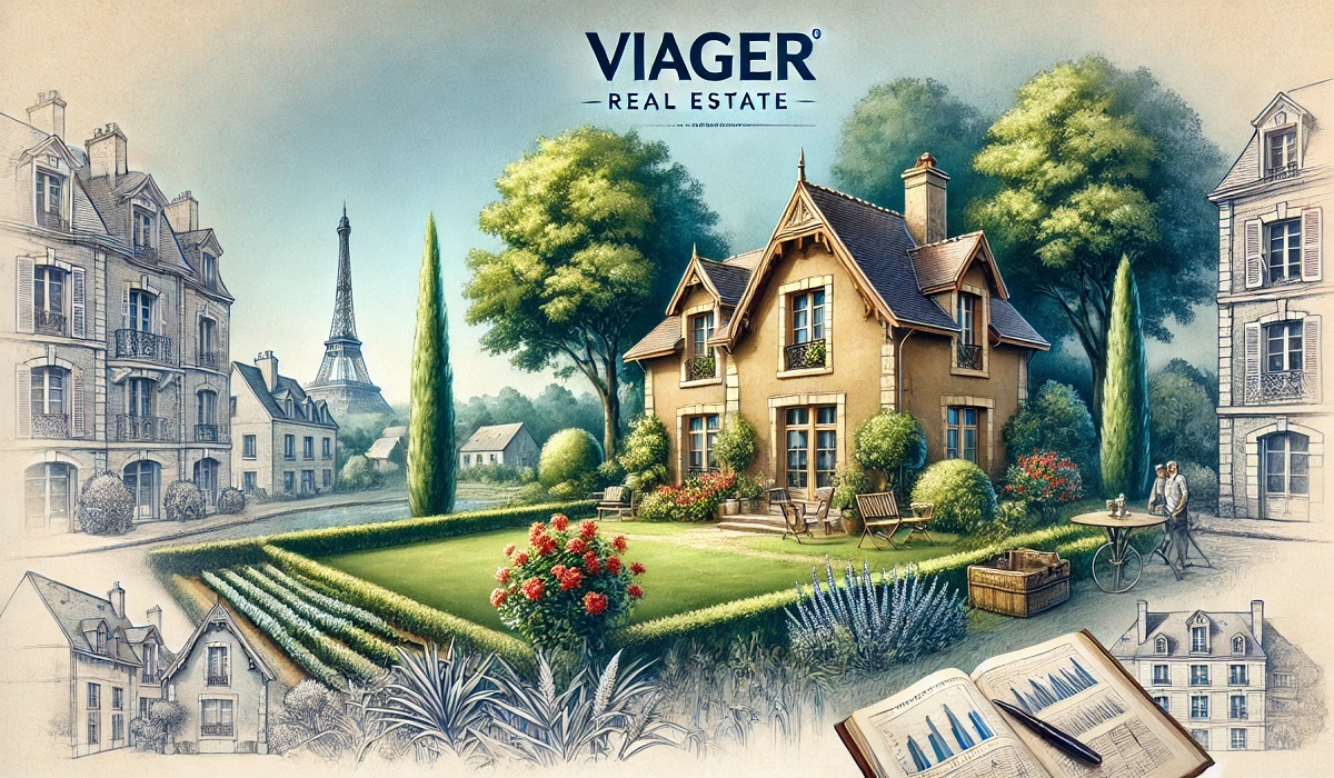 depiction of viager property investment concept