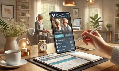 alayacare app dashboard showcasing home care management features