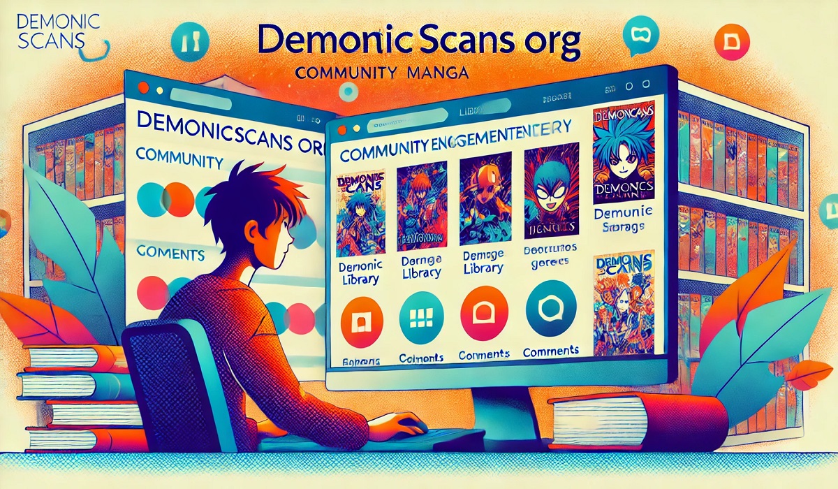 Demonicscans org website with manga scanlations and community features