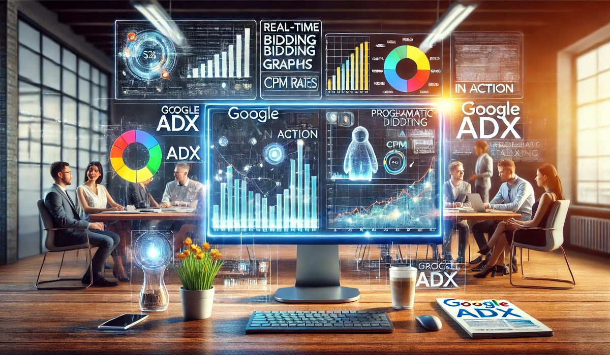 Google AdX interface showcasing programmatic advertising analytics