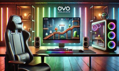 OVO Unblocked gameplay on a vibrant computer screen in a modern gaming setup.